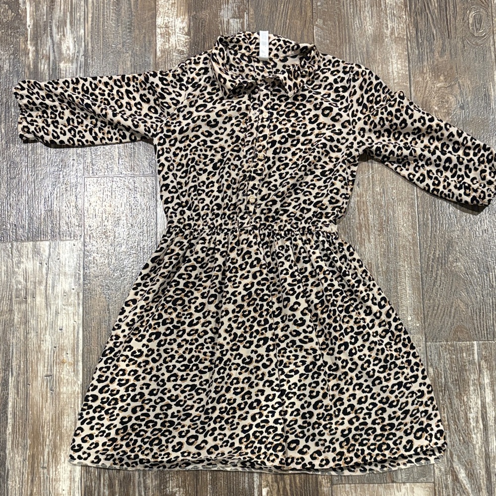 Cherokee Leopard Print Casual Kids Dress
